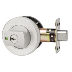 PARADIGM DEADBOLT ROUND ROSE TP 5PIN KEYED ALIKE Satin Chrome