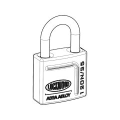 120N SERIES PADLOCK 35MM WITH 23MM SHACKLE WITH SILICON JACKET DP No Finish
