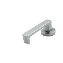 SYMPHONY 76 LEVER ON EXT ROUND ROSE HALF SET Satin Chrome