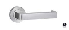 SYMPHONY 142 LEVER ON ROUND ROSE FULL SET Satin Chrome