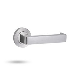 SYMPHONY EXT ROUND ROSE HALF SET & LEVER 142 Satin Chrome