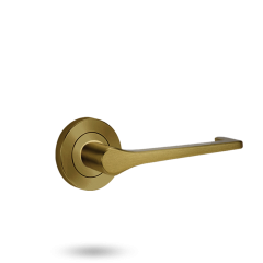 SYMPHONY ROUND ROSE FULL SET & LEVER 145 Aged Brass