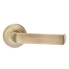 SYMPHONY 77 LEVER ON ROUND ROSE FULL SET Aged Brass