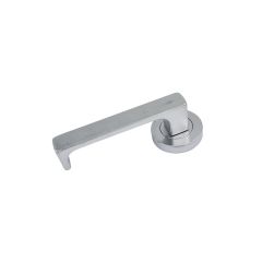 SYMPHONY EXT BLANK AND INTERIOR 112 LEVER ON ROUND ROSE Satin Chrome