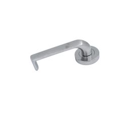SYMPHONY EXT BLANK AND INTERIOR 77 LEVER ON ROUND ROSE Satin Chrome
