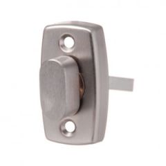 BRASS RECTANGULAR ESCUTCHEON WITH INDEXING TURN Satin Chrome