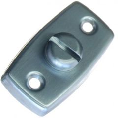 BRASS RECTANGULAR ESCUTCHEON WITH EMERGENCY TURN Satin Chrome