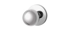 1360 SERIES 20 KNOB ON ROUND ROSE FULL SET Satin Chrome