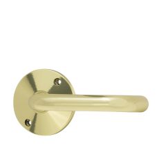 1360 SERIES 70 LEVER ON ROUND ROSE FULL SET Polished Brass
