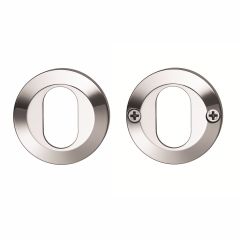 1360 SERIES DOUBLE OVAL CYLINDER ESCUTCHEON KIT Satin Chrome