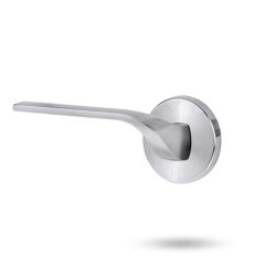 1370 SERIES 122 RH LEVER ON ROUND ROSE FULL SET Satin Chrome