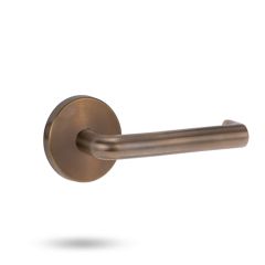 1370 SERIES ROUND ROSE FULL SET & LEVER 144 Arch Bronze Unlacquered