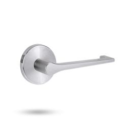 1370 SERIES 145 LEVER ON ROUND ROSE FIXED EXT HALF SET Satin Chrome