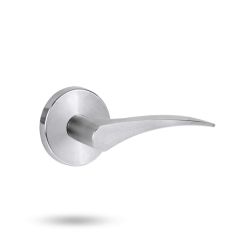 1370 SERIES 153 LH LEVER ON ROUND ROSE FULL SET Satin Chrome