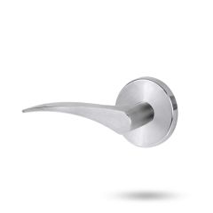 1370 SERIES 153 RH LEVER ON ROUND ROSE FULL SET Satin Chrome