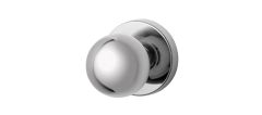 1370 SERIES 20 KNOB ON ROUND ROSE FULL SET Satin Chrome