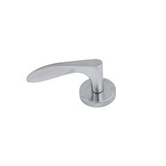 1370 SERIES EXT ROUND ROSE FIXED HALF SET & LEVER 153 LH Satin Chrome