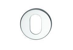 1370 SERIES OVAL CYLINDER ESCUTCHEON - GRUB SCREW FIX BULK PACK = 50 Satin Chrome