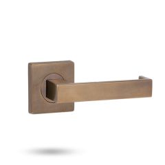 SYMPHONY 122 LH LEVER ON SQUARE ROSE FULL SET Satin Chrome