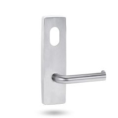 1801 SQUARE END PLATE WITH CYLINDER HOLE & 102 LEVER Polished Brass