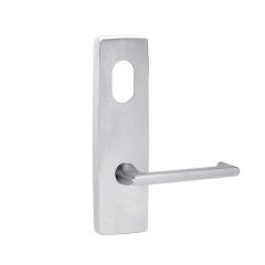 1801 SQUARE END PLATE WITH CYLINDER HOLE & 118 LEVER Polished Brass