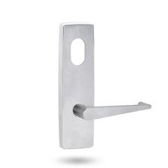 1801 SQUARE END PLATE WITH CYLINDER HOLE & 133 LEVER Satin Chrome