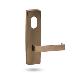 1801 EXT SQUARE END PLATE WITH CYL HOLE & LEVER 111 Oil Rubbed Bronze
