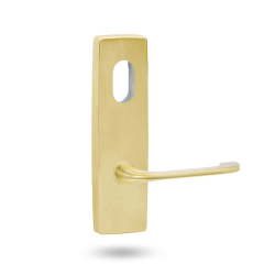 1801 SQUARE END PLATE WITH CYLINDER HOLE & 115 LEVER Polished Brass