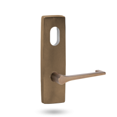 1801 EXT SQUARE END PLATE WITH CYL HOLE & LEVER 145 Oil Rubbed Bronze