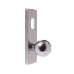 1801 SQUARE END PLATE WITH CYLINDER HOLE & 20 KNOB Polished Brass