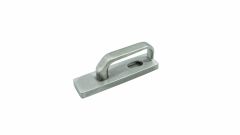 1801 SQUARE END PLATE WITH CYLINDER HOLE & 74 LEVER Satin Chrome