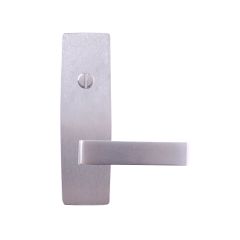 1803 SQUARE END PLATE WITH EMERGENCY TURN & 90 LEVER Satin Chrome