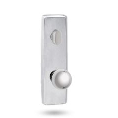 1804 SQUARE END PLATE WITH TURN & 20 KNOB Satin Chrome