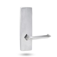 1805 SQUARE END PLATE & 142 LEVER Satin Chrome