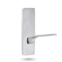 1805 SQUARE END PLATE & 122 LH LEVER Satin Chrome