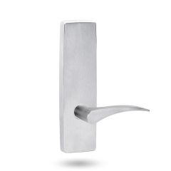 1805 SQUARE END PLATE & 153 LH LEVER Satin Chrome