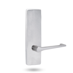 1809 EXT SQUARE END PLATE WITH FIXED LEVER 145 Satin Chrome