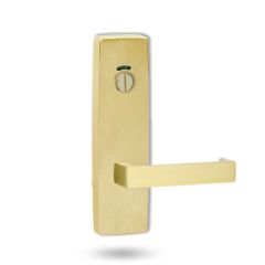 1814 SQUARE END PLATE WITH PRIVACY INDICATOR EMERGENCY TURN & 112 LEVER Aged Brass