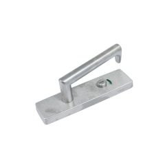 1814 SQUARE END PLATE WITH PRIVACY INDICATOR EMERGENCY TURN & 155 LEVER Satin Chrome