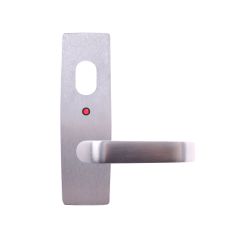 1820 SQUARE END PLATE WITH CYLINDER HOLE & LED & 74 LEVER Satin Chrome