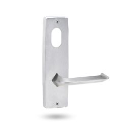 1901 SQUARE END PLATE WITH CYLINDER & 116 LEVER Satin Chrome