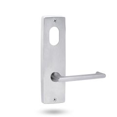 1901 SQUARE END PLATE WITH CYLINDER & 118 LEVER Satin Chrome