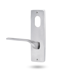 1901 SQUARE END PLATE WITH CYLINDER & 122 RH LEVER Satin Chrome