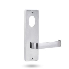 1901 SQUARE END PLATE WITH CYLINDER & 131 LEVER Satin Chrome