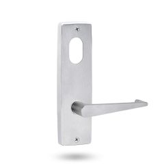 1901 SQUARE END PLATE WITH CYLINDER & 133 LEVER Satin Chrome
