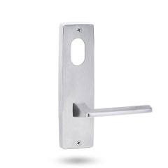 1901 SQUARE END PLATE WITH CYLINDER & 178 LEVER Satin Chrome