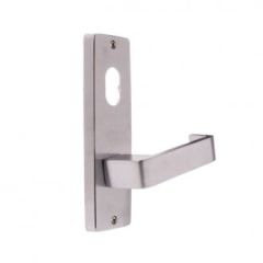 1901 SQUARE END PLATE WITH CYLINDER & 90 LEVER Polished Brass