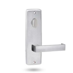 1904 SQUARE END PLATE WITH TURN & 111 LEVER Satin Chrome
