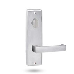 1904 SQUARE END PLATE WITH TURN & 112 LEVER Satin Chrome