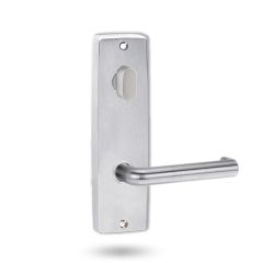 1904 SQUARE END PLATE WITH TURN & 144 LEVER Satin Chrome